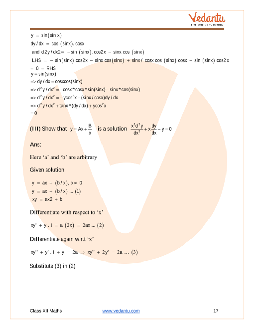 Important questions and answers of CBSE class 12 Maths