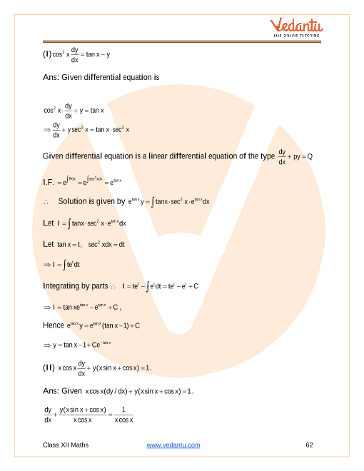 Important questions and answers of CBSE class 12 Maths