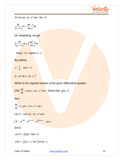 Important questions and answers of CBSE class 12 Maths