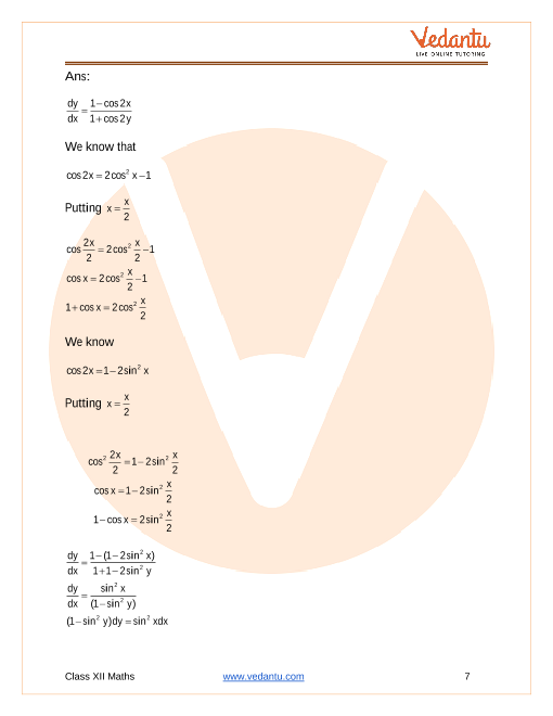 Important questions and answers of CBSE class 12 Maths