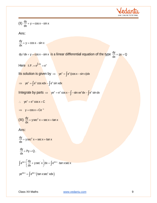 Important questions and answers of CBSE class 12 Maths