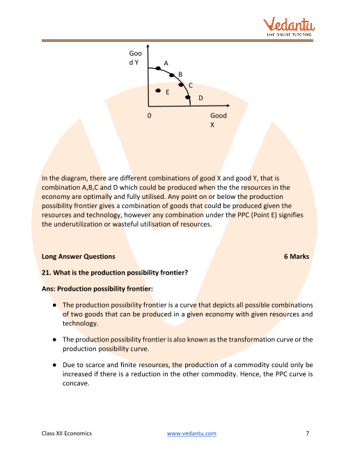 Important questions and answers of CBSE class 12 Economics