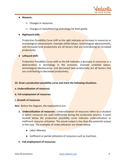 Important questions and answers of CBSE class 12 Economics