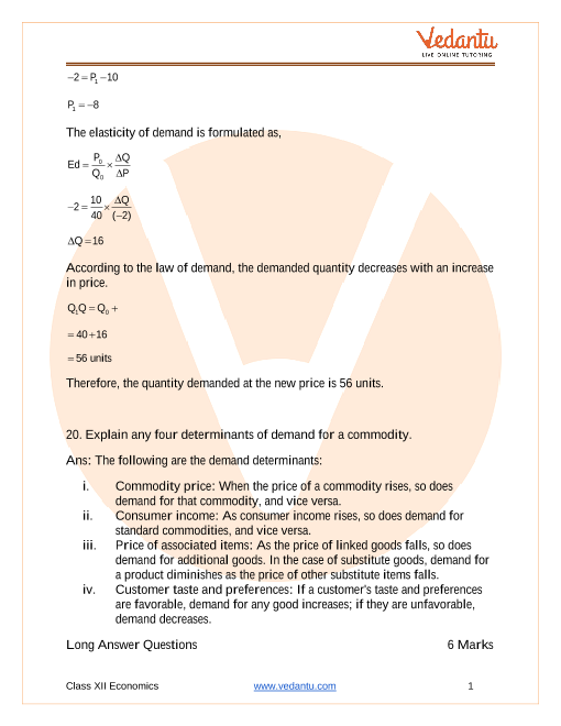 Important questions and answers of CBSE class 12 Economics