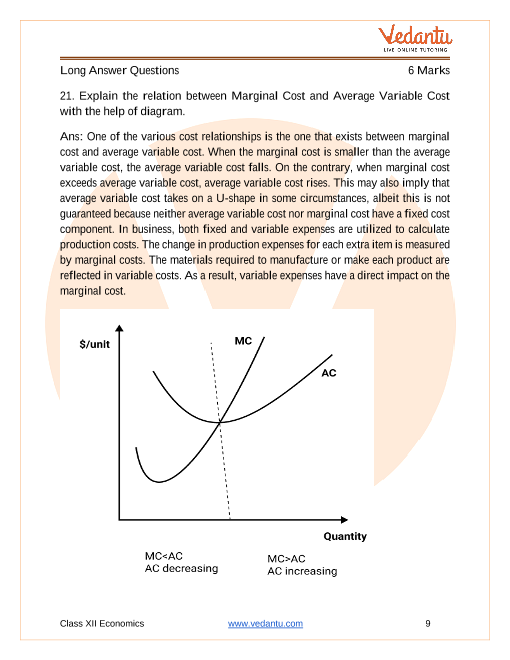 Important questions and answers of CBSE class 12 Economics