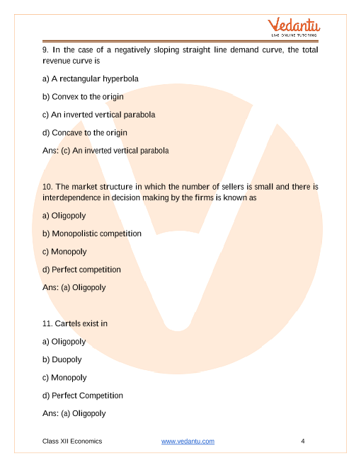 Important questions and answers of CBSE class 12 Economics