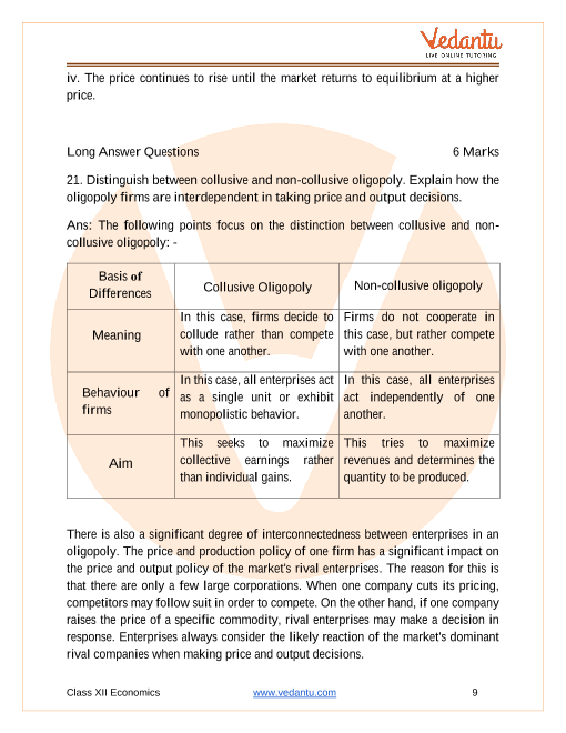 Important questions and answers of CBSE class 12 Economics