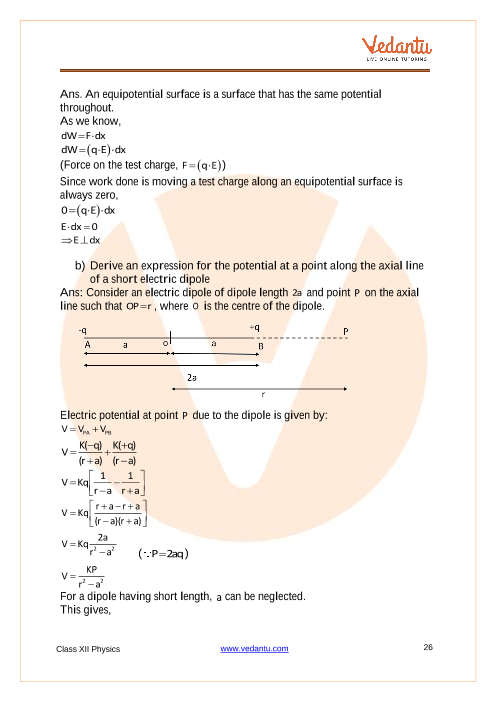 Important questions and answers of CBSE class 12 Physics