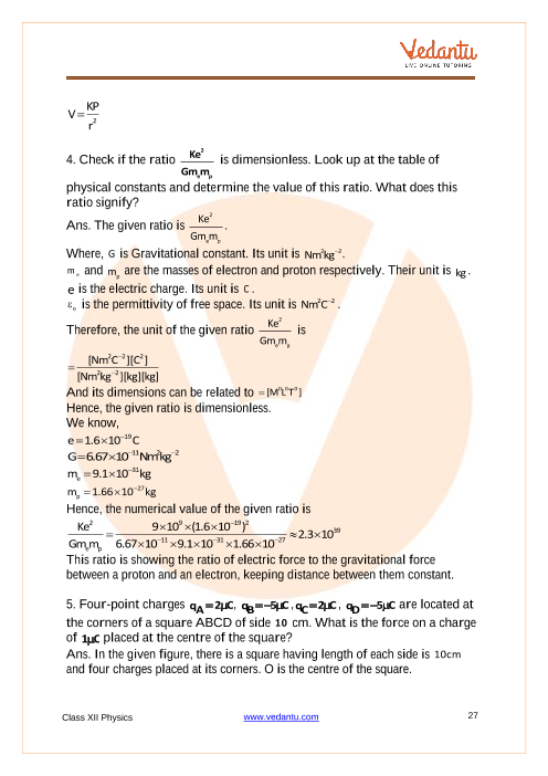 Important questions and answers of CBSE class 12 Physics