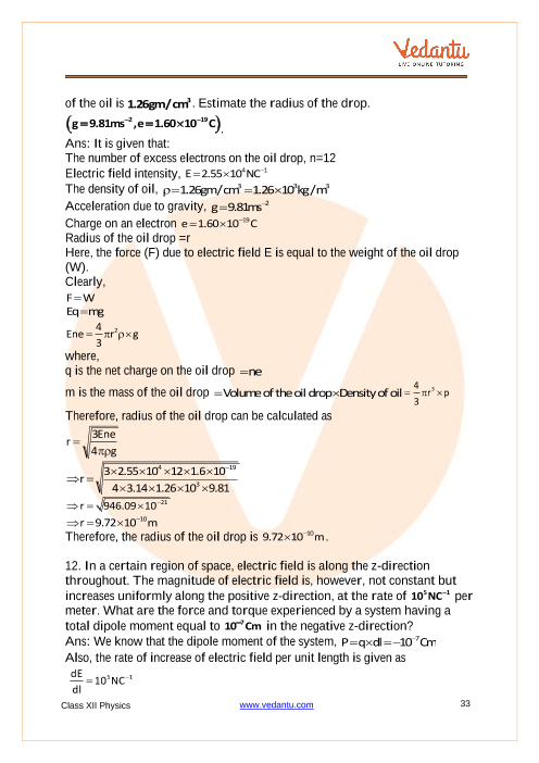 Important questions and answers of CBSE class 12 Physics