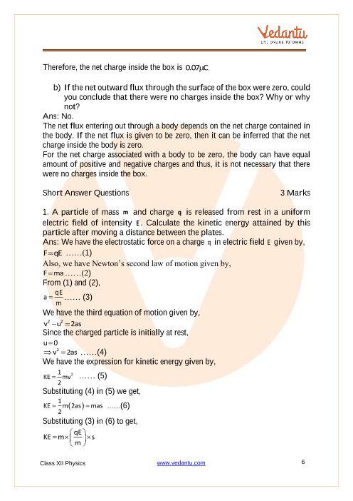 Important questions and answers of CBSE class 12 Physics