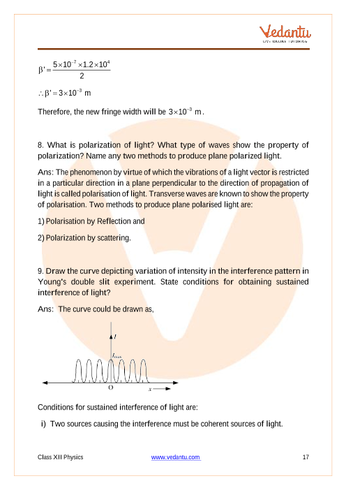 Important questions and answers of CBSE class 12 Physics