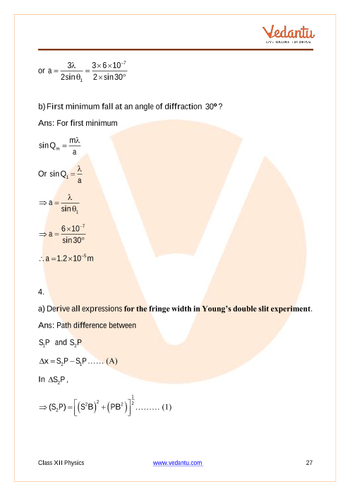 case study questions class 12 physics wave optics