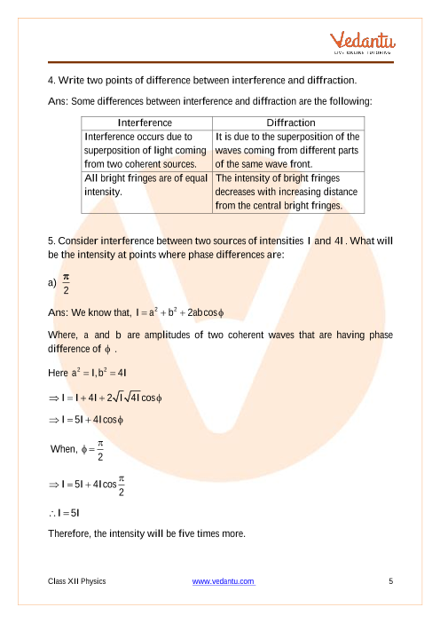 Important questions and answers of CBSE class 12 Physics