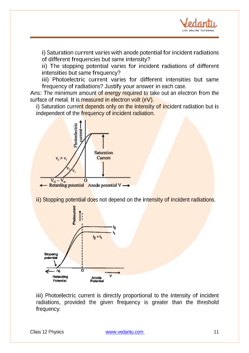 Important questions and answers of CBSE class 12 Physics