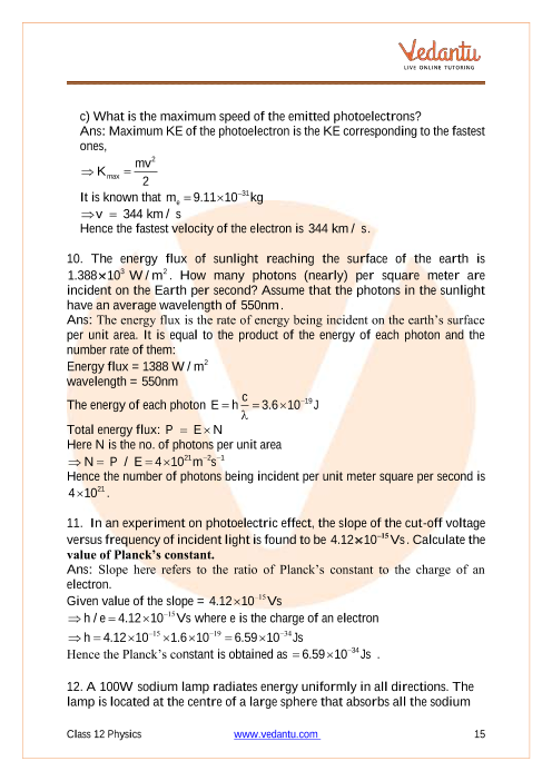 Important questions and answers of CBSE class 12 Physics