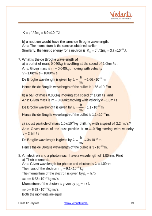 Important questions and answers of CBSE class 12 Physics