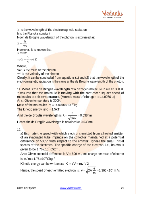 Important questions and answers of CBSE class 12 Physics