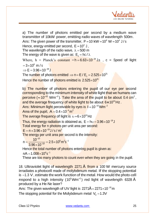 Important questions and answers of CBSE class 12 Physics