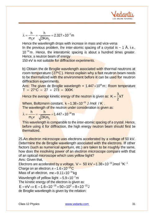 Important questions and answers of CBSE class 12 Physics