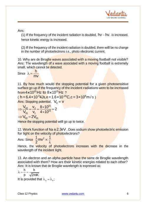 Important questions and answers of CBSE class 12 Physics