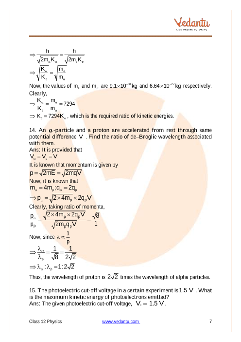 Important questions and answers of CBSE class 12 Physics