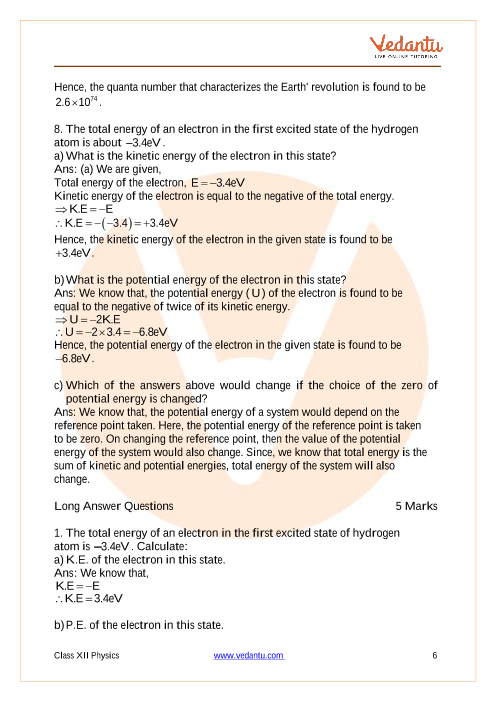 Important questions and answers of CBSE class 12 Physics