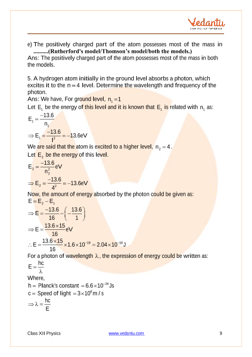 Important questions and answers of CBSE class 12 Physics