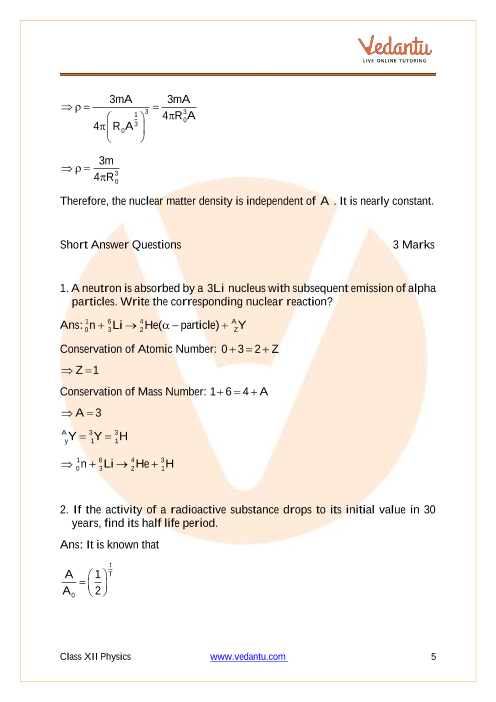 Important questions and answers of CBSE class 12 Physics