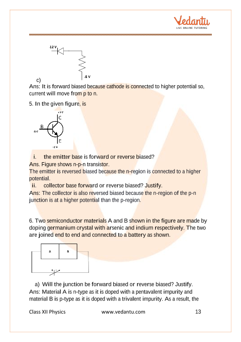 Important questions and answers of CBSE class 12 Physics