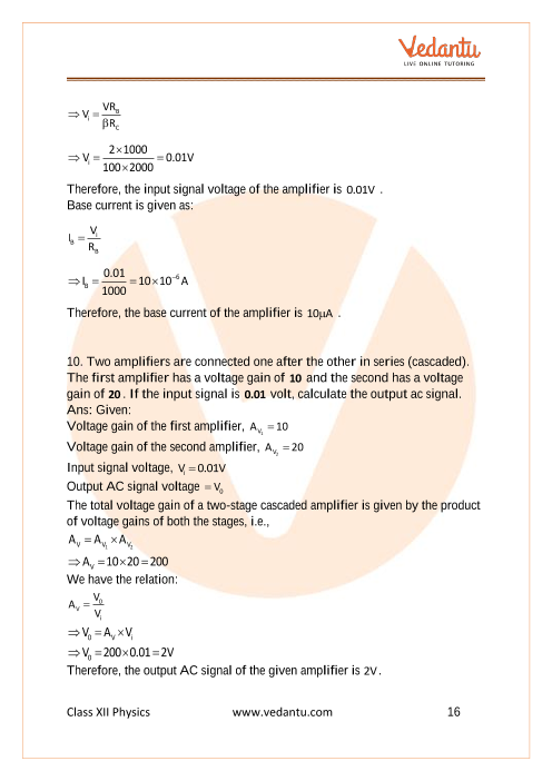 Important questions and answers of CBSE class 12 Physics