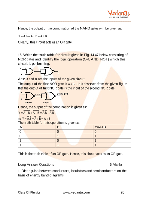 Important questions and answers of CBSE class 12 Physics