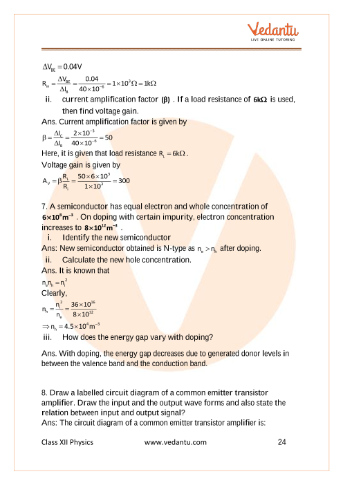 Important questions and answers of CBSE class 12 Physics