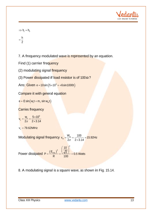 Important questions and answers of CBSE class 12 Physics