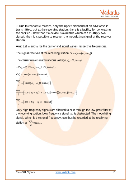 Important questions and answers of CBSE class 12 Physics