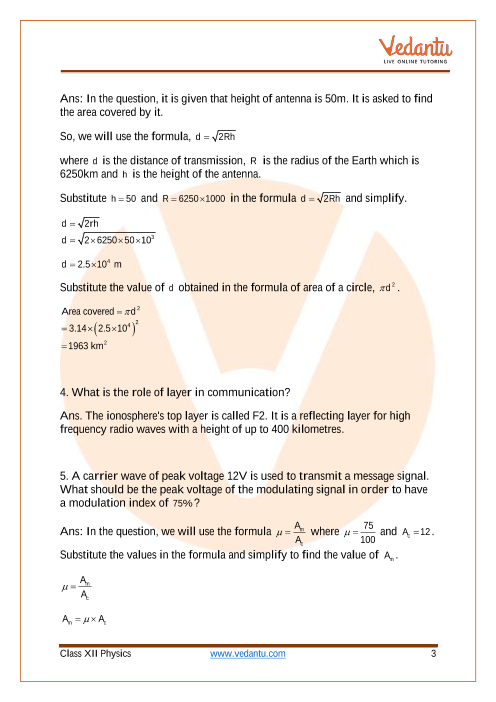 Important questions and answers of CBSE class 12 Physics