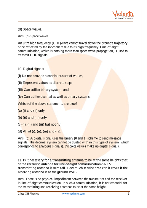 Important questions and answers of CBSE class 12 Physics