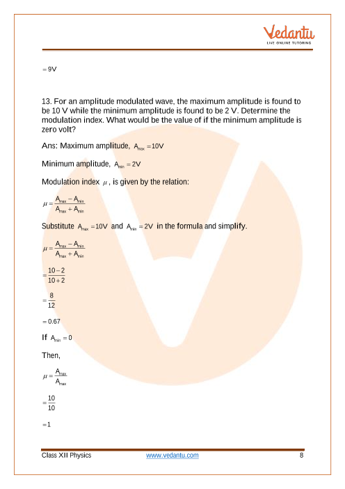 Important questions and answers of CBSE class 12 Physics