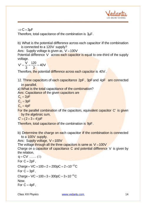 Important questions and answers of CBSE class 12 Physics