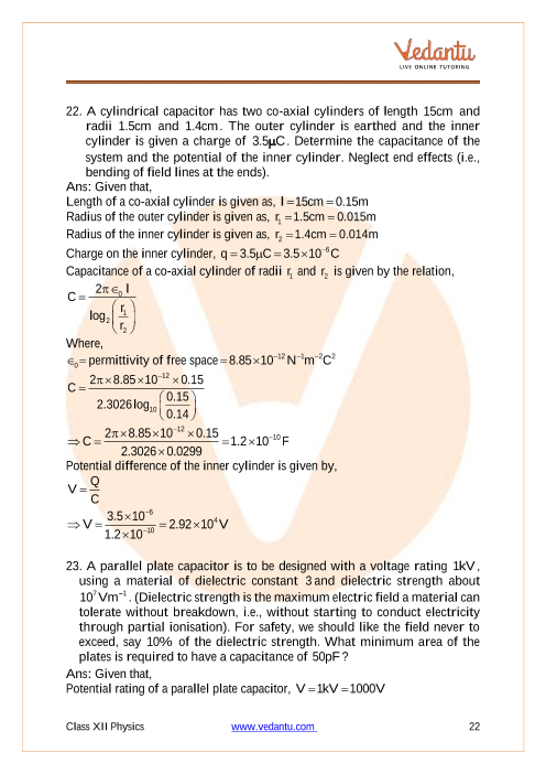 Important questions and answers of CBSE class 12 Physics