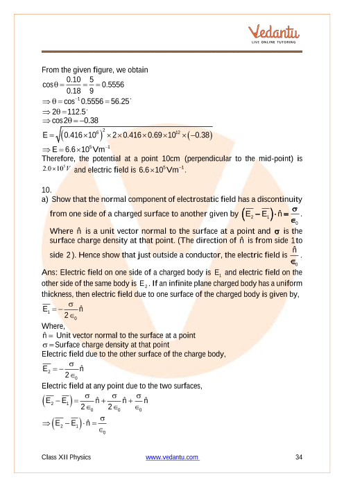 Important questions and answers of CBSE class 12 Physics