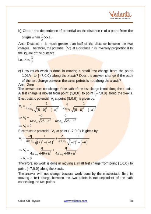 Important questions and answers of CBSE class 12 Physics