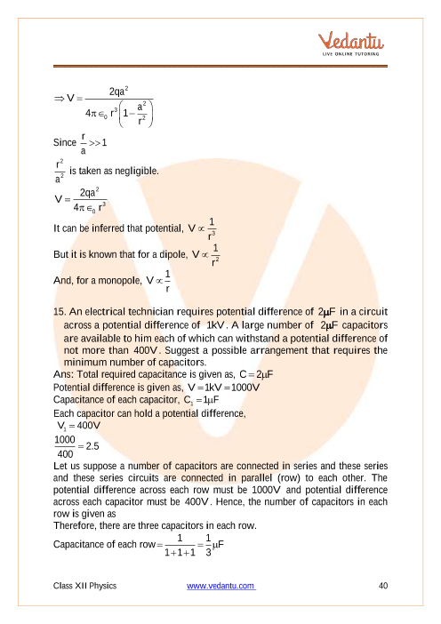 Important questions and answers of CBSE class 12 Physics