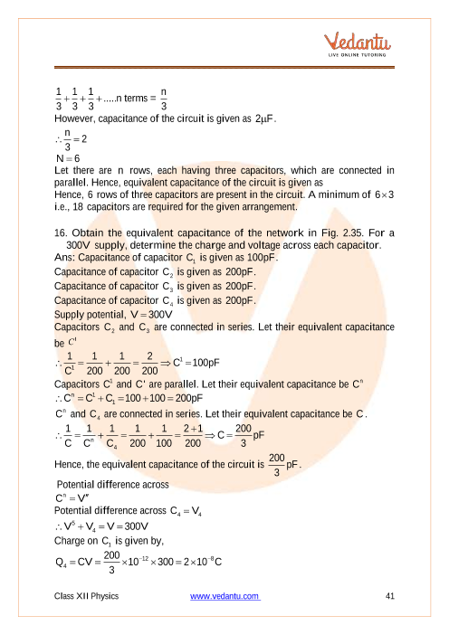 Important questions and answers of CBSE class 12 Physics