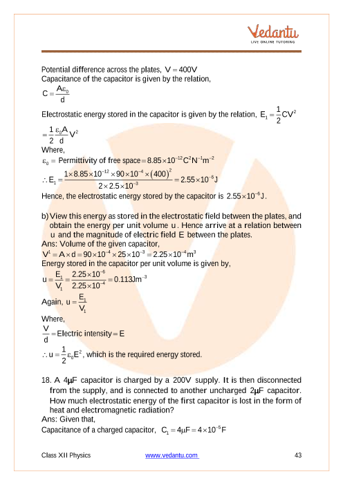 Important questions and answers of CBSE class 12 Physics