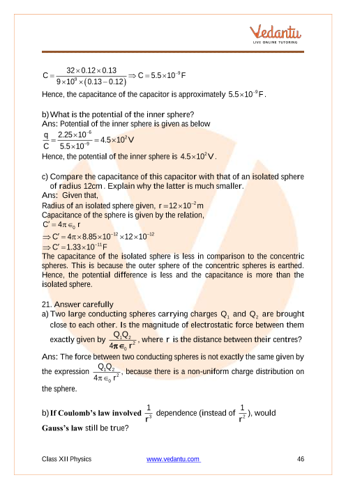 Important questions and answers of CBSE class 12 Physics