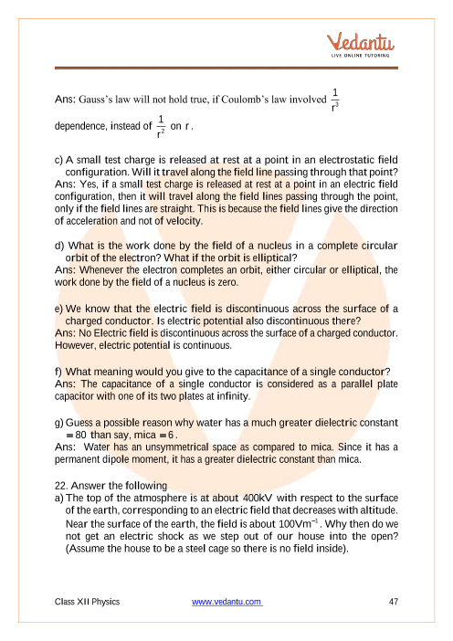 Important questions and answers of CBSE class 12 Physics