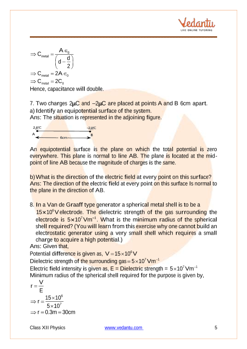 Important questions and answers of CBSE class 12 Physics