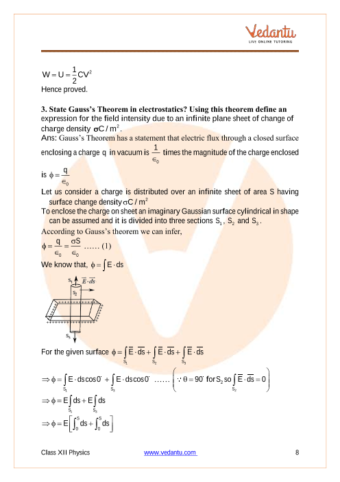 Important questions and answers of CBSE class 12 Physics