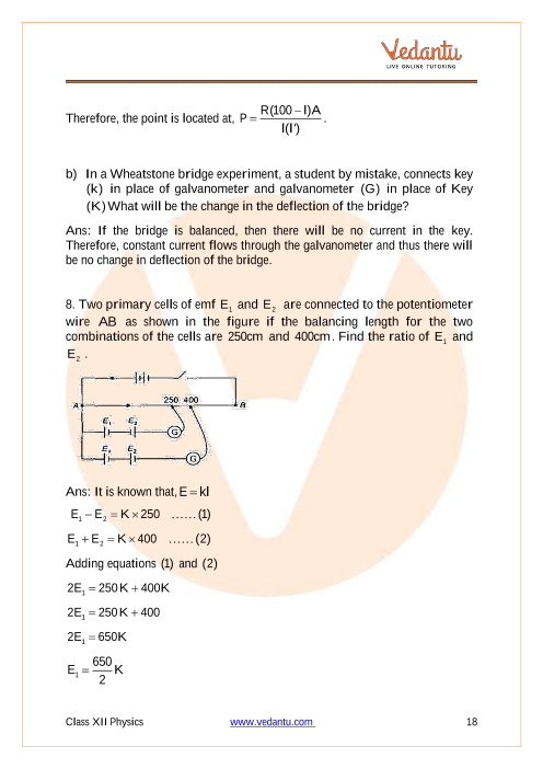 Important questions and answers of CBSE class 12 Physics